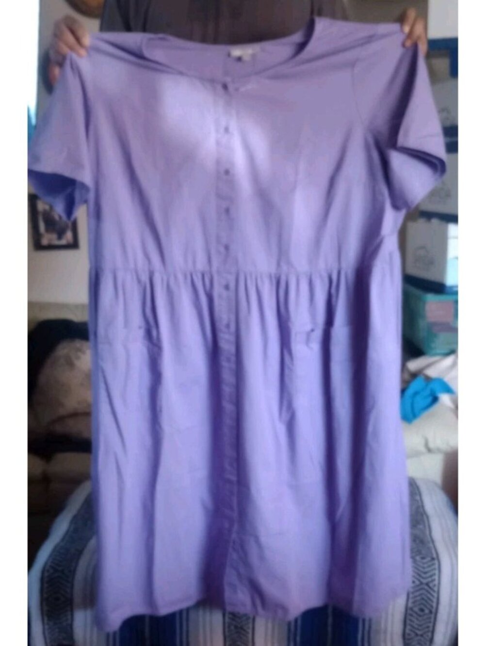 Woman Within Women's Purple Dress Maxi Relaxed Casual Minimalist Size 38